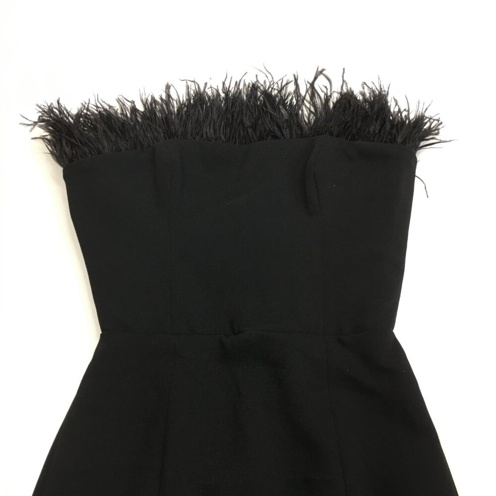 HOUSE OF CB Black Feather Inserts Sleeveless Dress - Picture 4 of 10